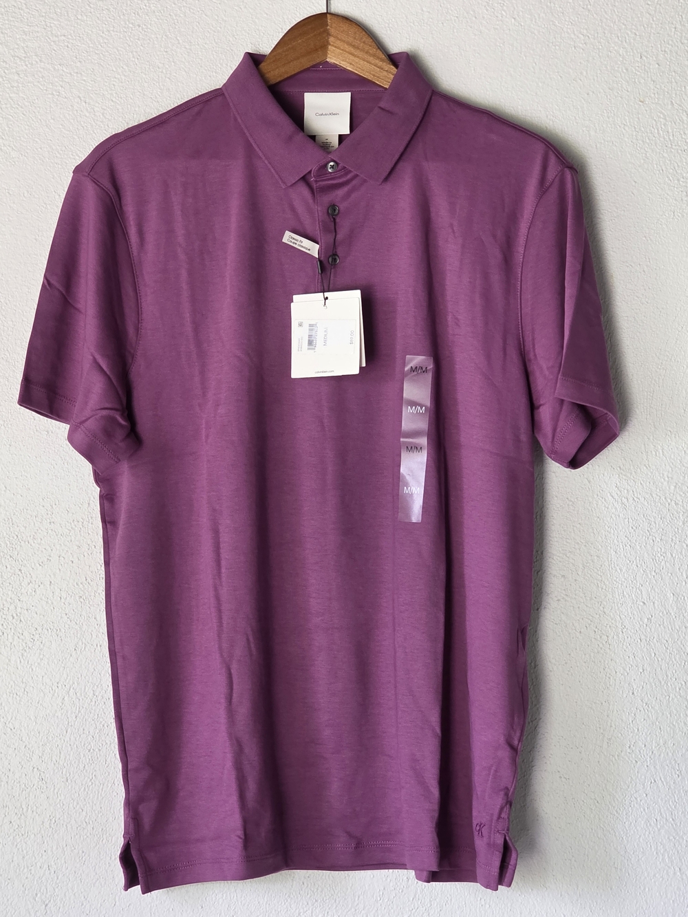 NWT Calvin Klein Men's Purple Polo Shirt Size M